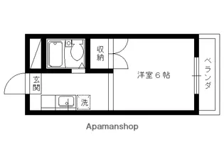 ラ・シャンブル【407号室】の間取り