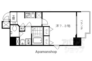 サムティ京都二条【203号室】の間取り