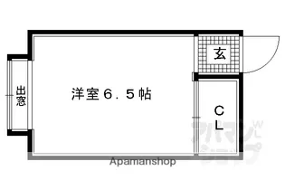 歓山荘【15号室】の間取り