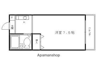 ドミ大田【204号室】の間取り