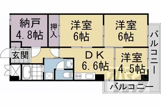 丸萬ビル【3-C号室】の間取り
