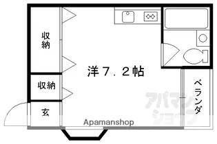 フラット・ユー【208号室】の間取り