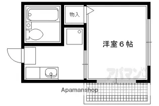 プレール北白川【1B号室】の間取り