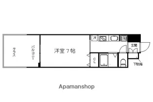 ル・パルトネール西大路御池【106号室】の間取り