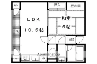 ヴィラ岡崎【410号室】の間取り