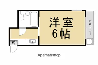 二軒茶屋マンション【B16号室】の間取り