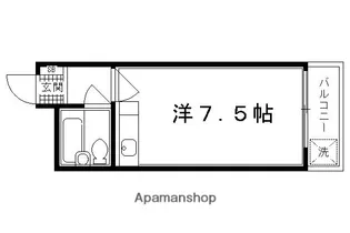 SINGLE QUARTERS 西賀茂【201号室】の間取り