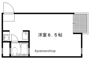 テラッセ糺の森(下鴨女子学生会館)【1-B号室】の間取り