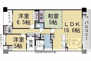 ジ アーバネックス京都松ヶ崎【2階】の間取り