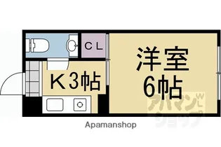 シャトー音川【301号室】の間取り
