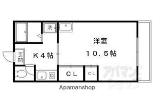 グリーンハイツ紫野【16号室】の間取り