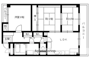 プラザ晴明館【503号室】の間取り