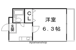 北野スタディー【101号室】の間取り