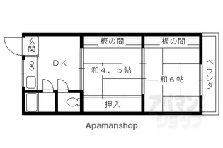 養稼公寓【107号室】の間取り