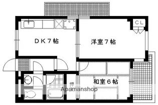 リバティ岩倉南【1階】の間取り