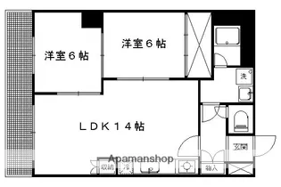 ハイムフロイデン一乗寺【1階】の間取り