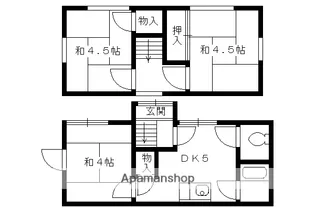 京都府京都市左京区一乗寺東浦町【一戸建】の間取り