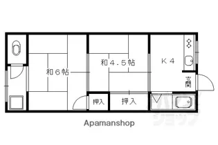 ハイツ白龍【4-A号室】の間取り