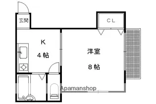 コーポ牧Ⅱ【1階】の間取り