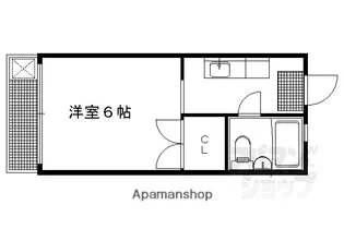ハイツ比叡【105号室】の間取り