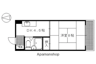 コーポサンプラザ【307号室】の間取り