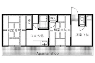 ハイツ修学院【306号室】の間取り