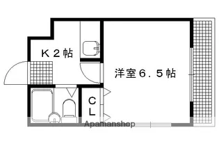 ラルブル北白川【203号室】の間取り