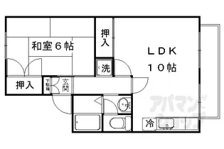 セジュール山ノ森【102号室】の間取り