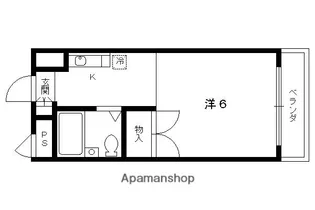 パラドール円町【109号室】の間取り