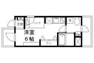 DETOMー1北山レディース【410号室】の間取り