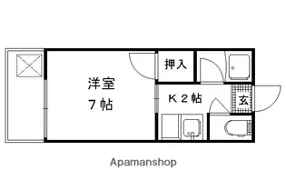宝ハイツ【101号室】の間取り