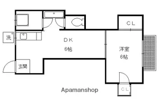 牧マンション【32号室】の間取り