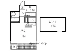 リバーサイド下鴨【110号室】の間取り
