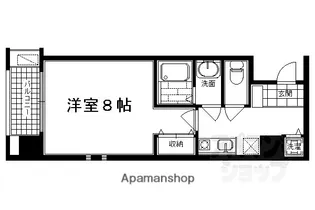 アスヴェル京都二条烏丸【1102号室】の間取り