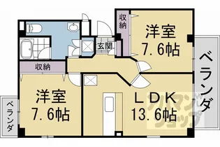 メゾンカシーノ【4階】の間取り