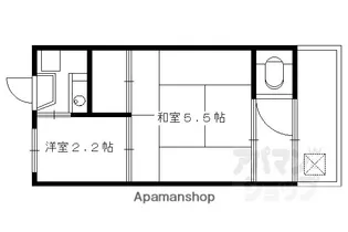 岡本アパート【8号室】の間取り