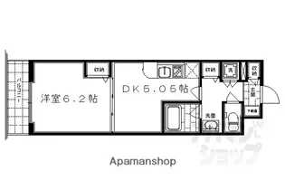ベラジオ四条烏丸II【602号室】の間取り