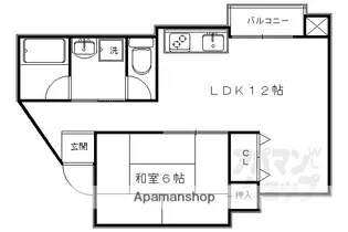 リアライズ衣笠【102号室】の間取り
