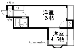 プチシャトー紫野【301号室】の間取り