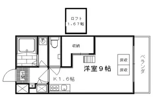 ホワイトハイムKAGAMIISHI【101号室】の間取り