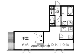 フレール北山【E-201号室】の間取り