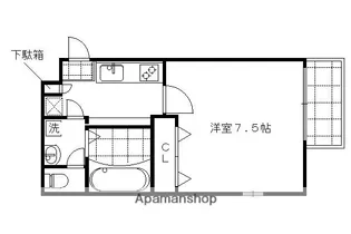 京都府京都市上京区四番町仁和寺街道六軒町西入【マンション】の間取り