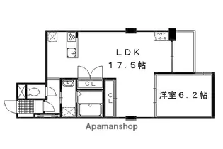ヴィラスタジオーネ御所南【303号室】の間取り