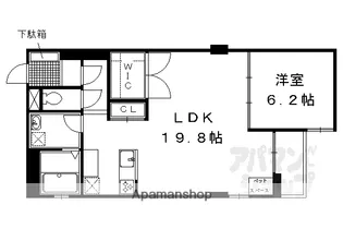 ヴィラスタジオーネ御所南【404号室】の間取り