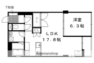 ヴィラスタジオーネ御所南【301号室】の間取り