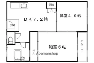 クラウンコーポ【713号室】の間取り