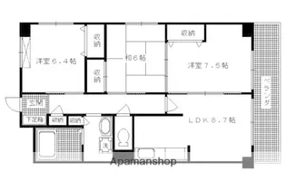 イースタン平野路【304号室】の間取り