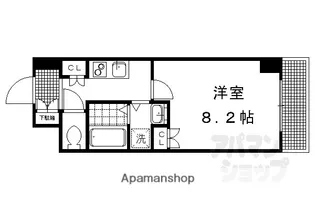 ボヌール華 西陣【506号室】の間取り