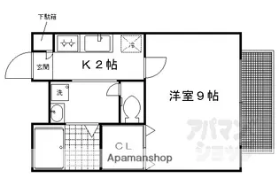 アムール一乗寺【2-203号室】の間取り