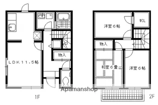 アトリオ松ヶ崎【B号室】の間取り
